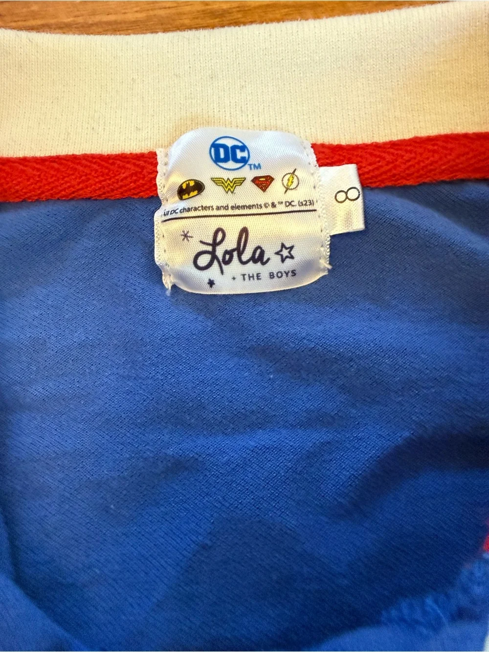 DC Comics Superman Blue Polo Shirt for Kids - Red & White Trim
